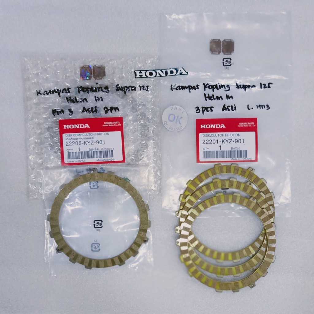 22208 KYZ 901 22201 KYZ 901 ORIGINAL CLUTCH PLATE HONDA SUPRA X DISK COMP CLUTCH FRICTION SUPRA X 12