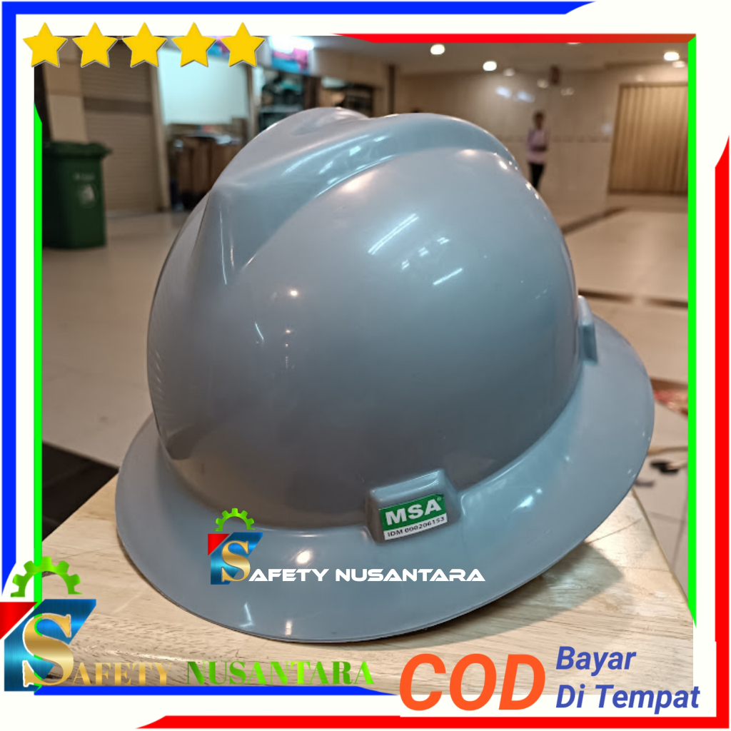 MSA Fullbrim Original USA Fastrack หมวกกันน็อคสีเทา – หมวกกันน็อคโครงการ MSA Full Brim SNI