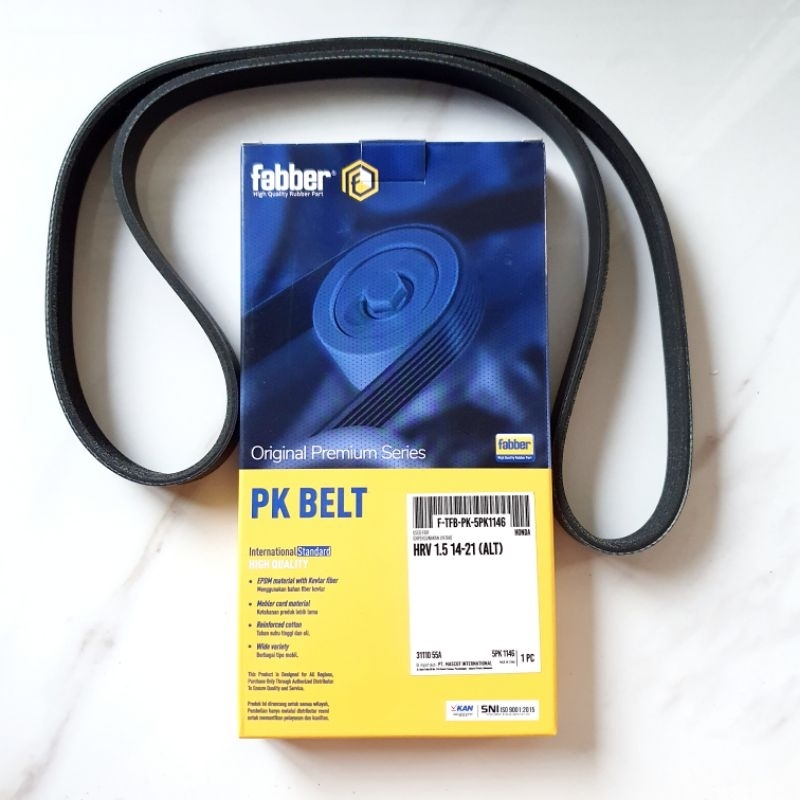 VANBELT เข็มขัดพัดลม HONDA HRV 1.5 1500 2014-2021 5PK1146 FABER