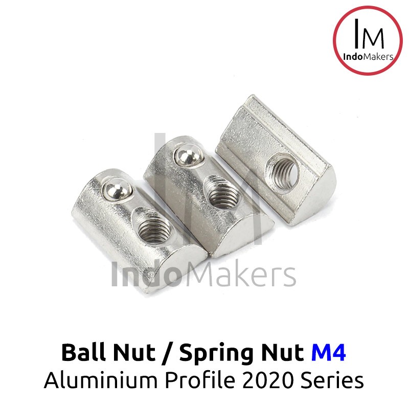 Ball Nut / Spring Nut เลื่อน M4 Aluminium Profile 2020 Series