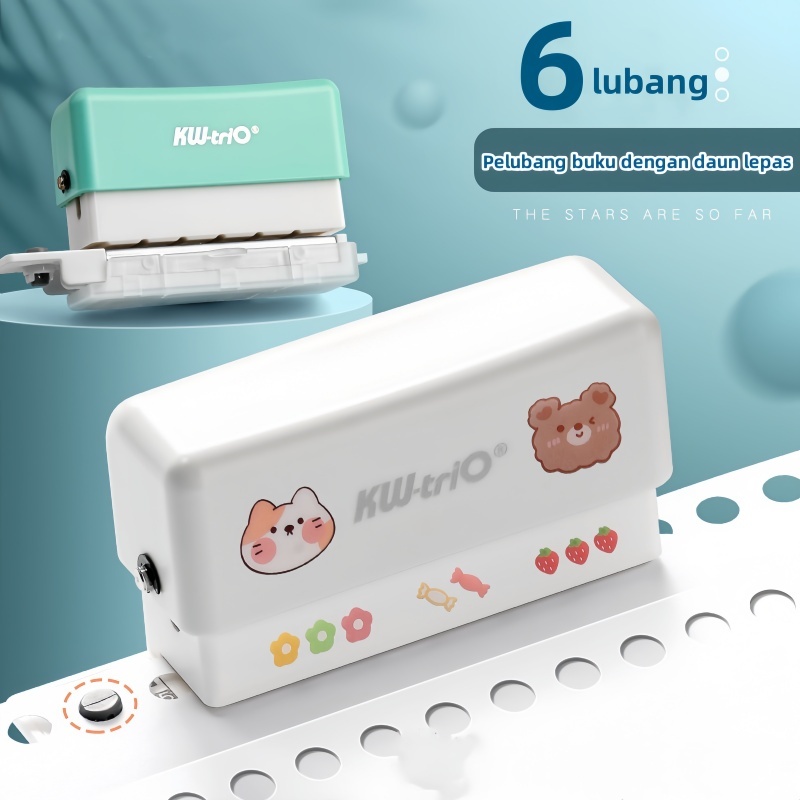A4 A5 B5 6 หลุม Mini Paper Punch / Small Paper Punch / Paper Punch-Yuan Mall