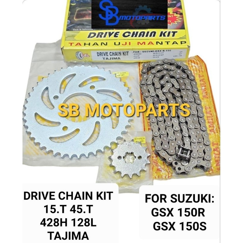 ชุดเกียร์ชุดเกียร์ชุดเกียร์ชุดโซ่ล้อ GSX 150 R GSX 150 S คุณภาพสูง