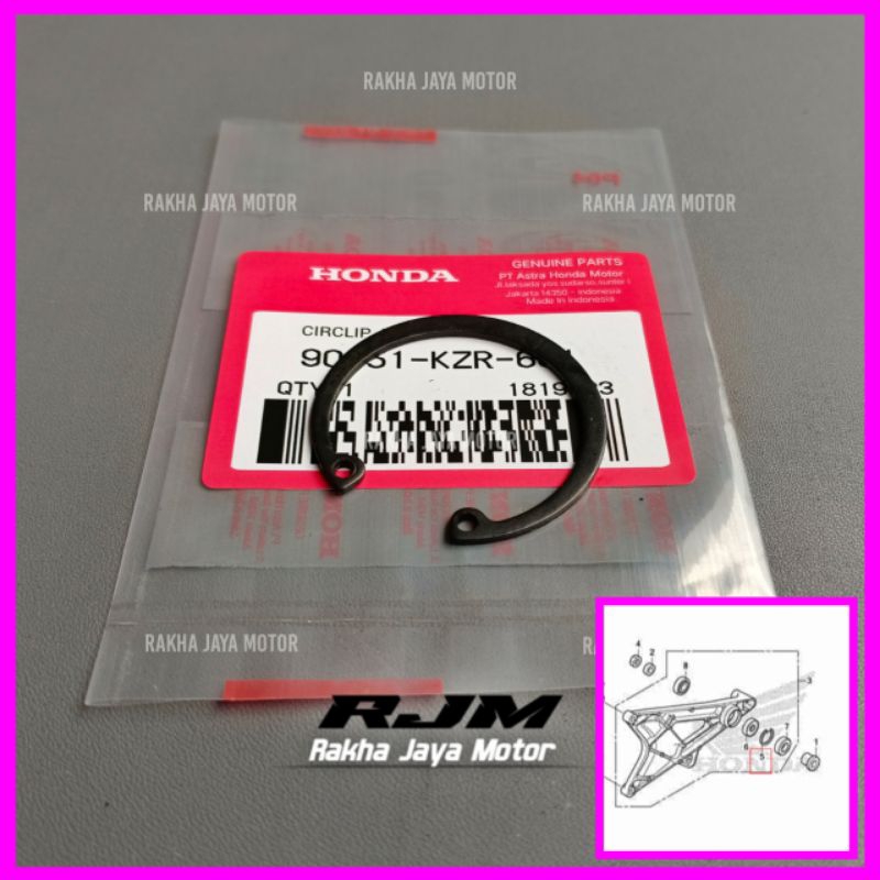 HONDA PCX SWING ARM CLIP/HONDA PCX 150/90651-KZR-601 SWING ARM LOCKING CLIP/40MM INTERNAL SNAPRING ค