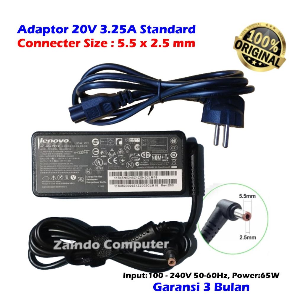 ADAPTER LENOVOOO U300 U300E U300S U310 U400 U410 U510 Z470 Z570 Z575 V470 V570 Z380 Z480 Z485 Z580 Z