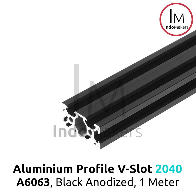 โปรไฟล์อลูมิเนียม / การอัดขึ้นรูป A6063 V Slot 2040 Linear Rail สีดํา