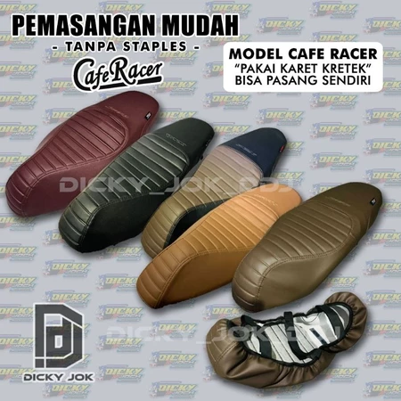 Caferacer Model Seat Cover ตัวป้องกันเบาะมอเตอร์ไซค์ (USES RUBBER) Beat, Scoopy, Vario, Pcx, Nmax, Aerox