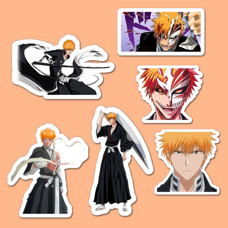 สติ๊กเกอร์อะนิเมะ Bleach kurosaki ichigo rukia urushihara kon oriihime bankai