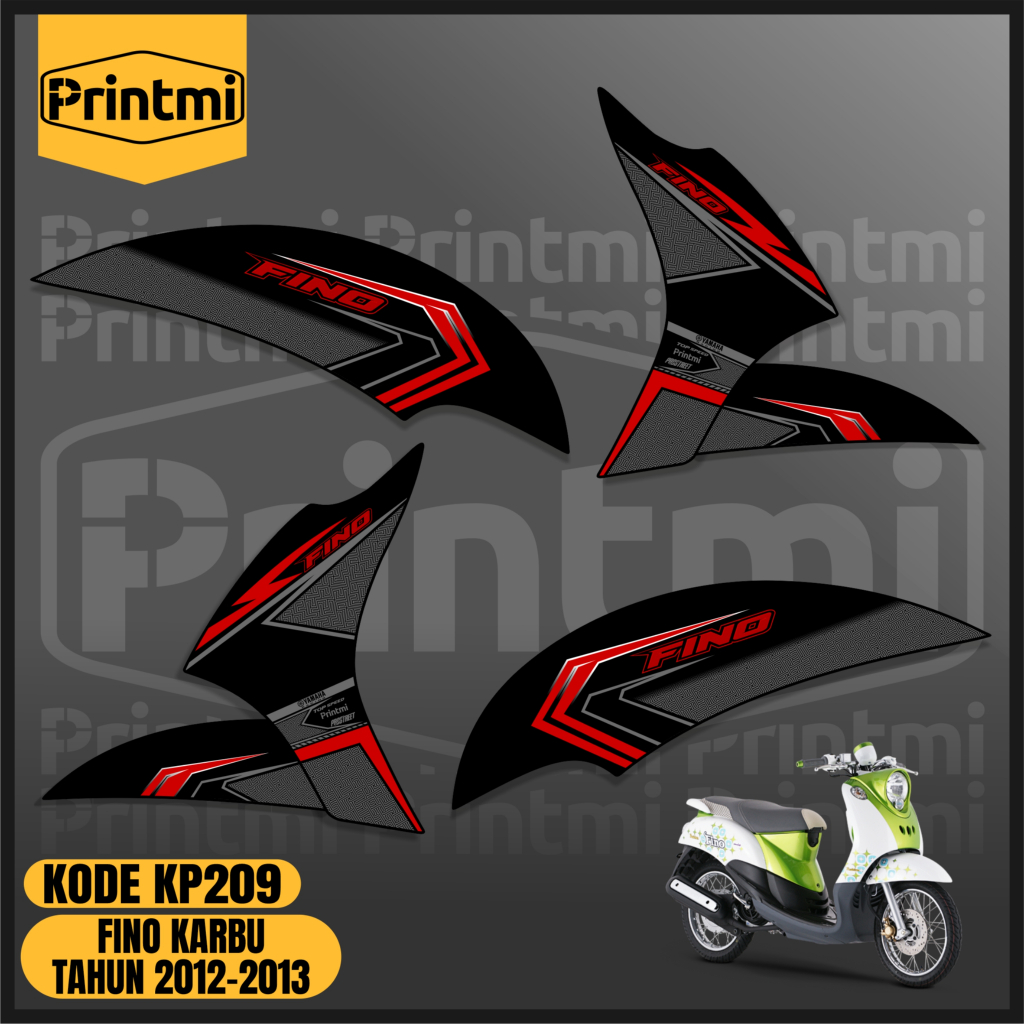 Printmi 2012 2013 Yamaha รถจักรยานยนต์ Fino Karbu Striping สติกเกอร์ Cool List Racing Variation KP20