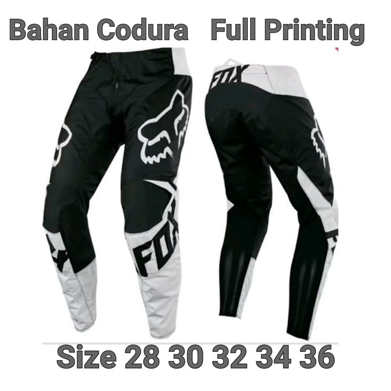 Atm Full Printing Trail Cross Motocross Touring Pants สีดําสีขาว 90