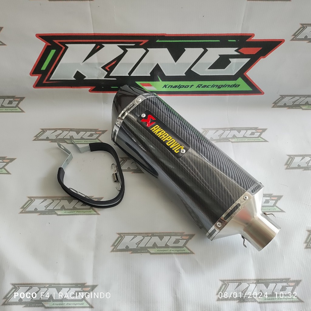 ท่อไอเสียซิ่ง 51 mm akrapovic carbon yamaha r3/r25 cbr 250 rr ninja 250 fi ฯลฯ