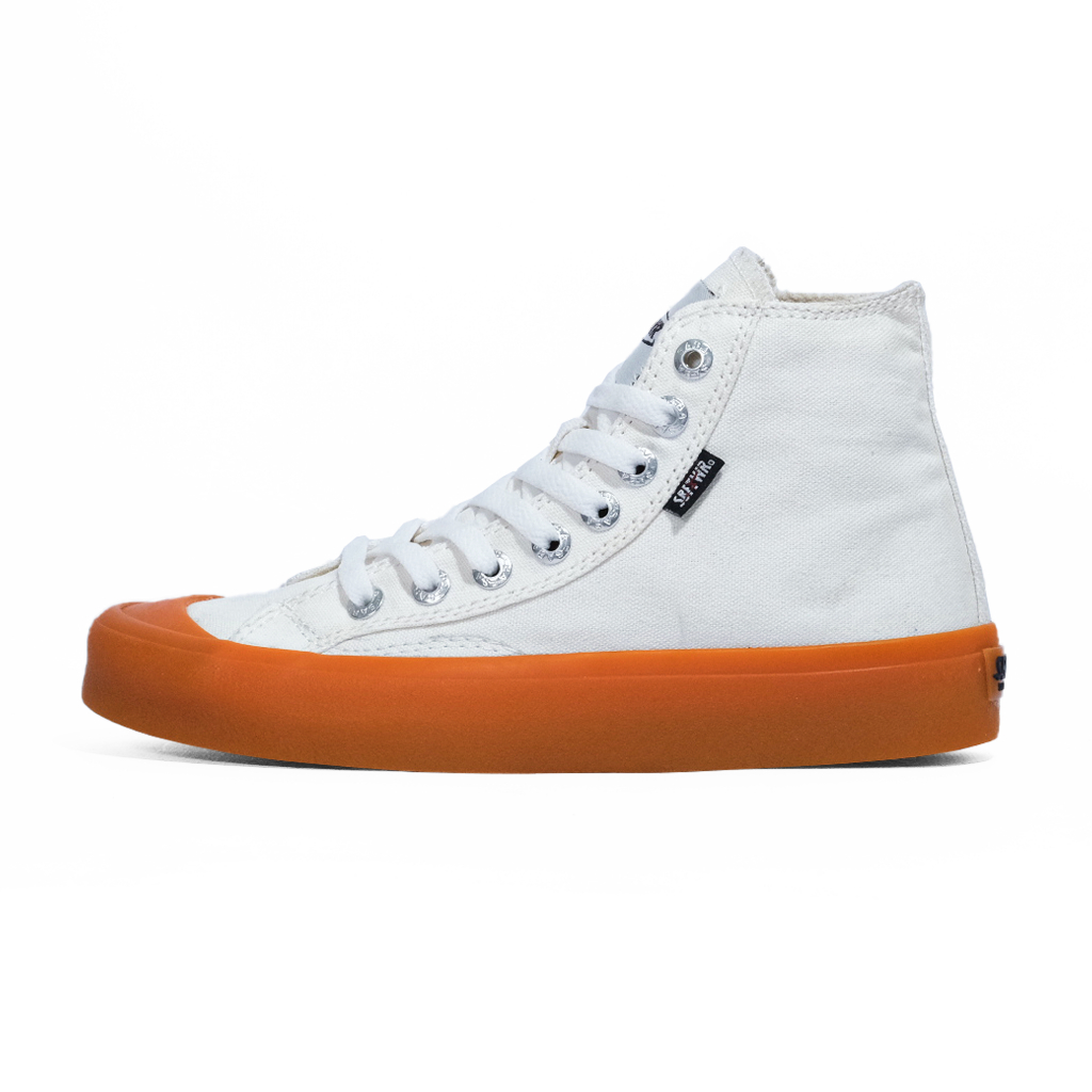 Saba Basic High Off White Gum - รองเท้าผ้าใบลําลองผู้ชายผู้หญิงรองเท้า