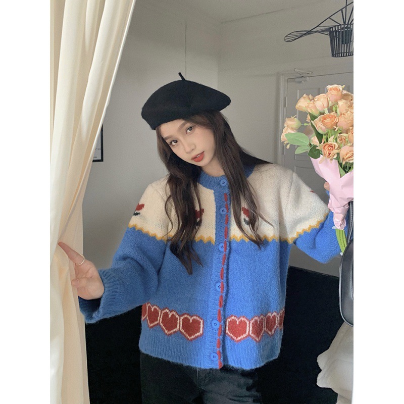 UNDER HEART CARDI KOREAN CARDIGAN SWEATHER เสื้อกันหนาวผู้หญิงเกาหลี PREMIUM KNITTED MATERIAL