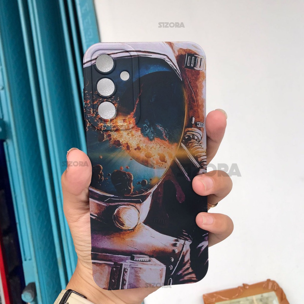 Softcase Pro กล้องสําหรับ Samsung A15 4G Samsung A25 5G ล่าสุด 2024 - AST85 - ภาพนักบินอวกาศซิลิโคน 