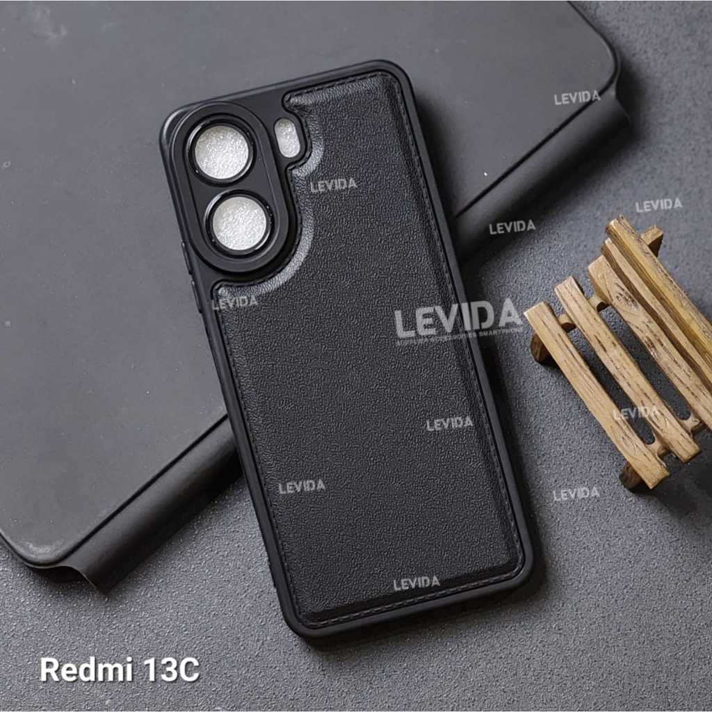 เคส Redmi 13C Pro Leather สีดํา Redmi 13C
