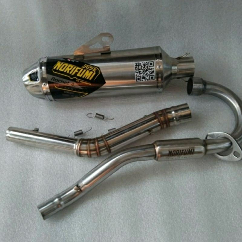 Hitam ท่อไอเสีย KLX 150, CRF 150, D-TRACKER, WR155 TYPE NORIFUMI Black PREMIUM