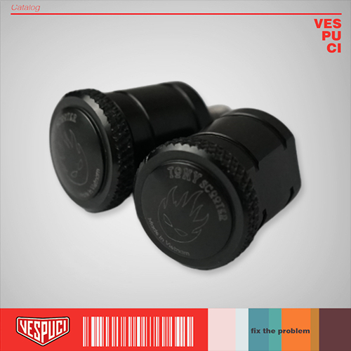 Mirror Holecup Monel Tony Scooter Black Vespa Matic Matik Sprint Primavera LX S