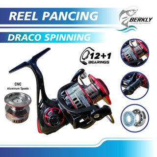 BERKLY - Reel Pancing Draco Rell Rill Pancing Katrol Kerekan Pancing Fishing Reel Spool Metal Aluminium Reel Draco