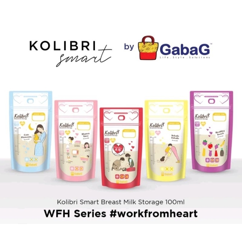 Gabag Smart Breast Milk Bag 100ml - WFH Hummingbird