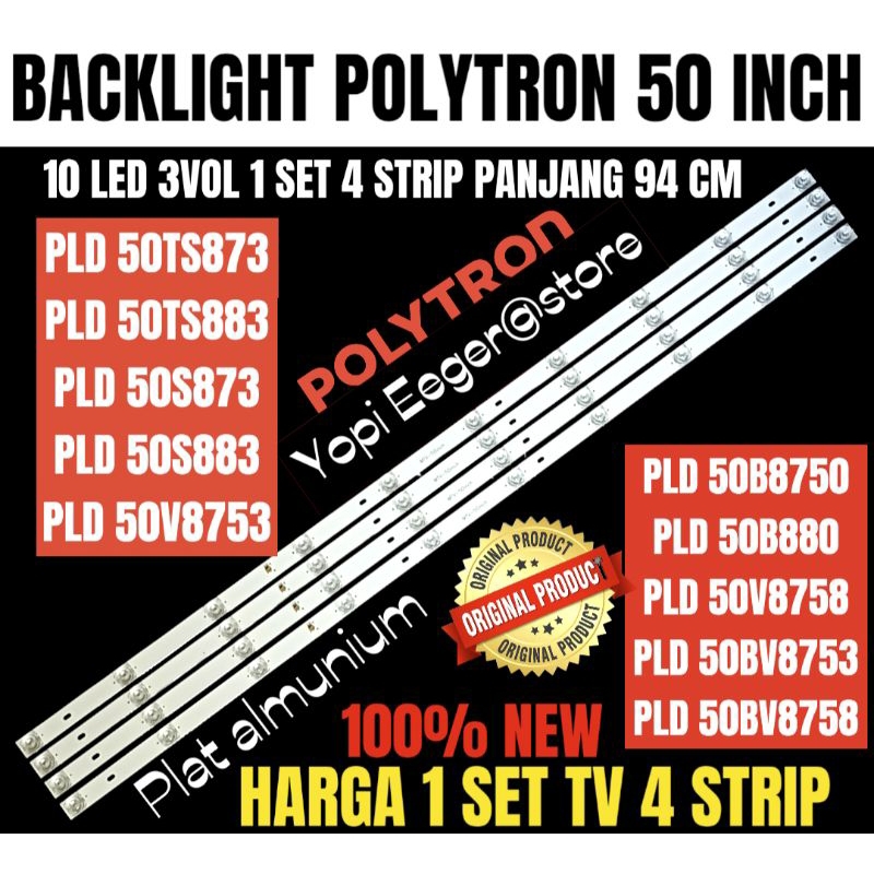 POLYTRON 50 INCH LCD LED TV BACKLIGHT PLD-50TS873- PLD-50TS883- PLD-50V873- PLD-50S883 POLYTRON 50 I