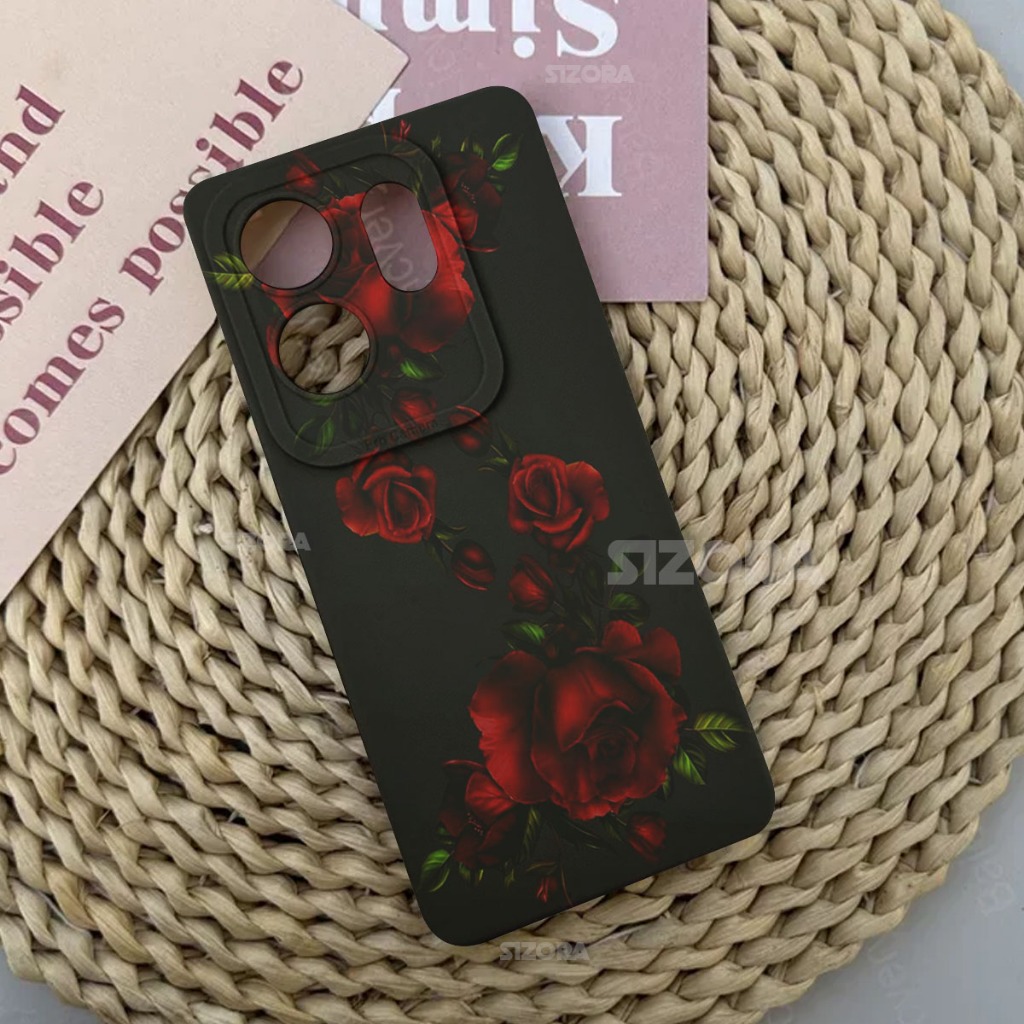 Softcase Pro กล้องสําหรับ Infinix Zero 30 4G ล่าสุด 2024 - BG46 - ภาพดอกไม้ซิลิโคน Hp - Softcase Hp 