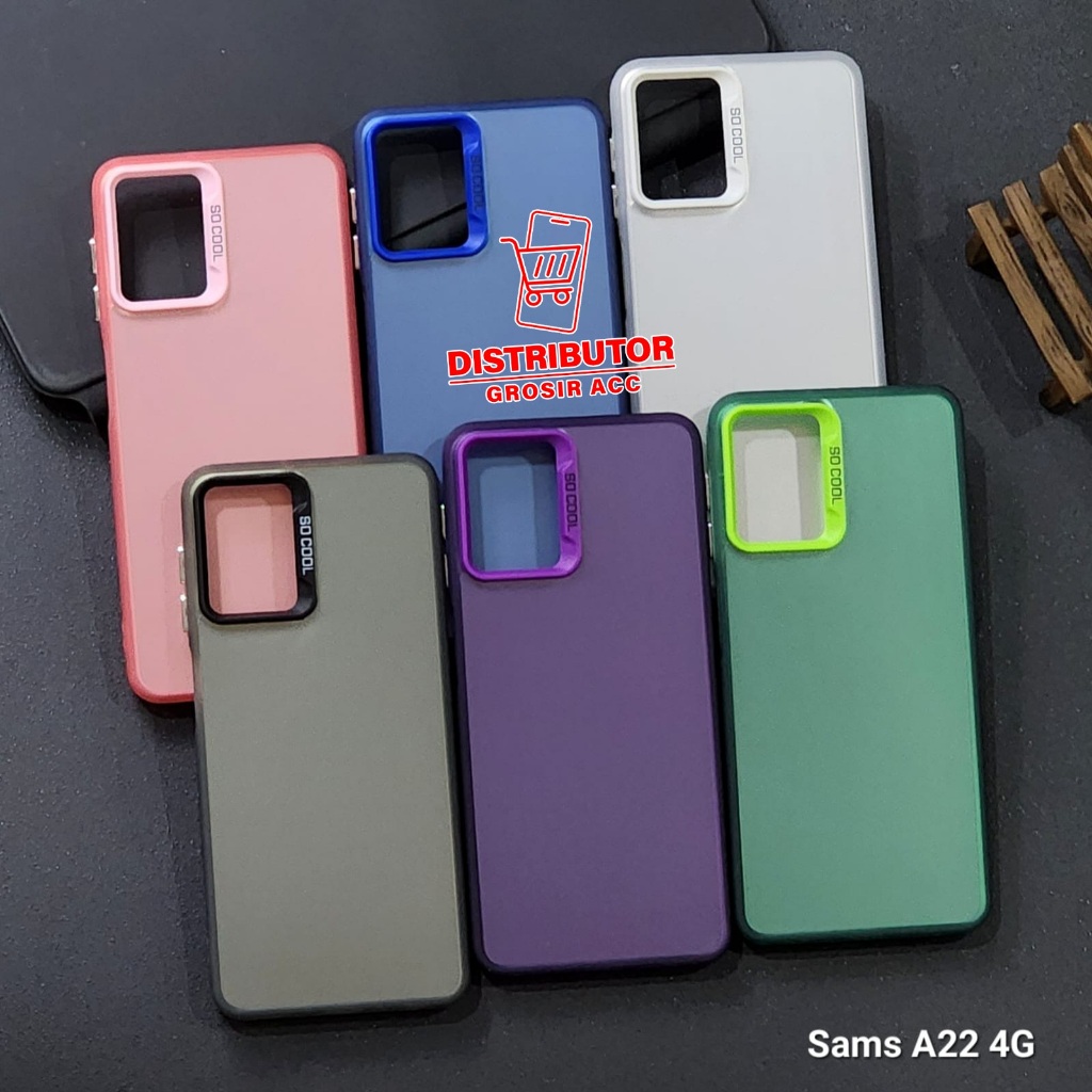 SAMSUNG A22 4G CASE IMD HYBRID PLATE HOLOGRAM CASE SOCOOL SAMSUNG A22 4G