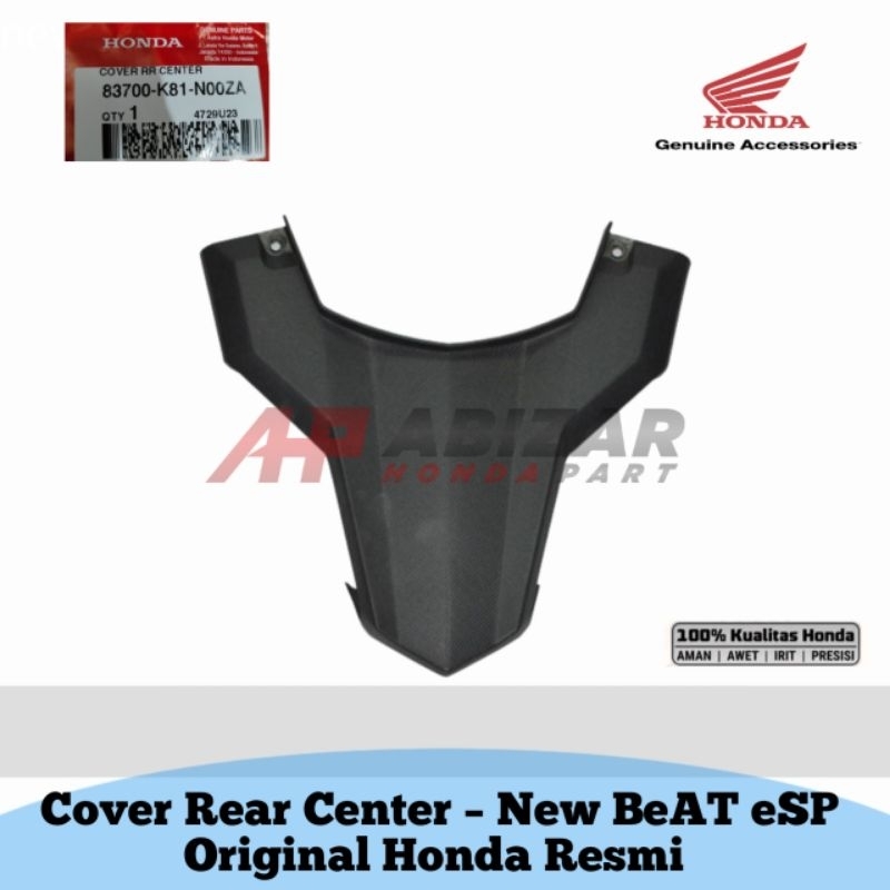 87700-K81-N00ZA ฝาครอบไฟท้ายด้านบนสําหรับ Beat Esp 2017 - 2019 Original Honda Official