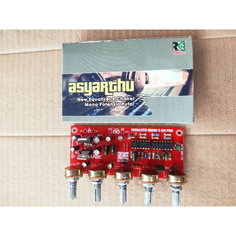 5 ช่อง Equalizer Kit Rotary Potentiometer IC 2x TL084 Mono