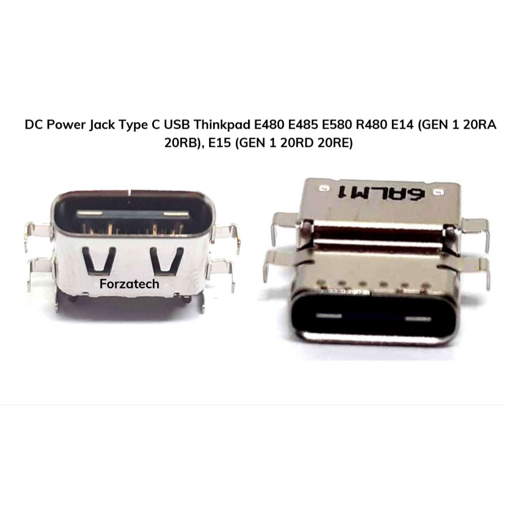 DC Power Jack Type C USB (สาย NON) Thinkpad E480 E485 E580 R480/ E14 (GEN 1 20RA 20RB), E15 (GEN 1 2