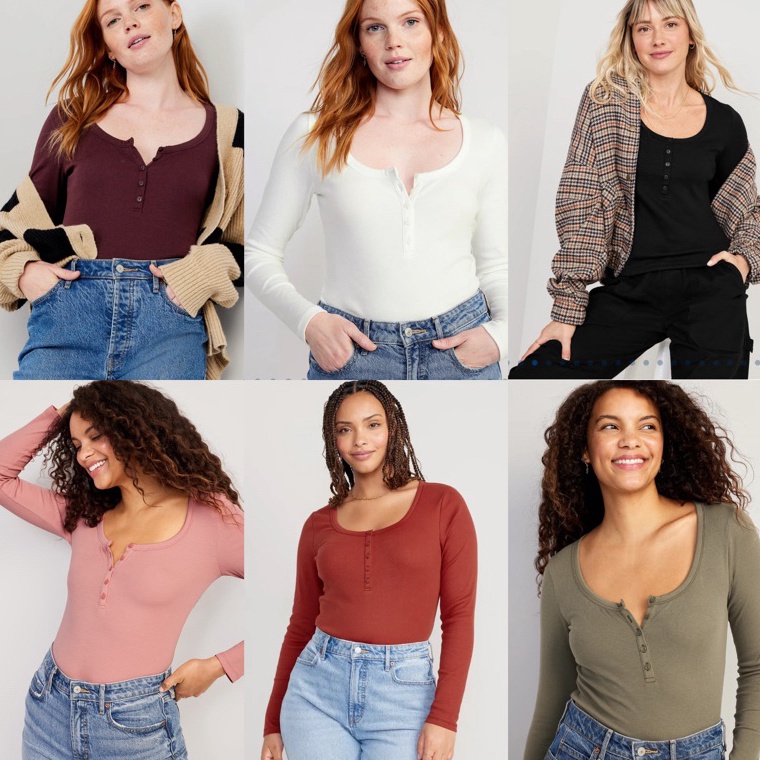 Top Products Oldnavy Scoop Neck Rib Knit Henley