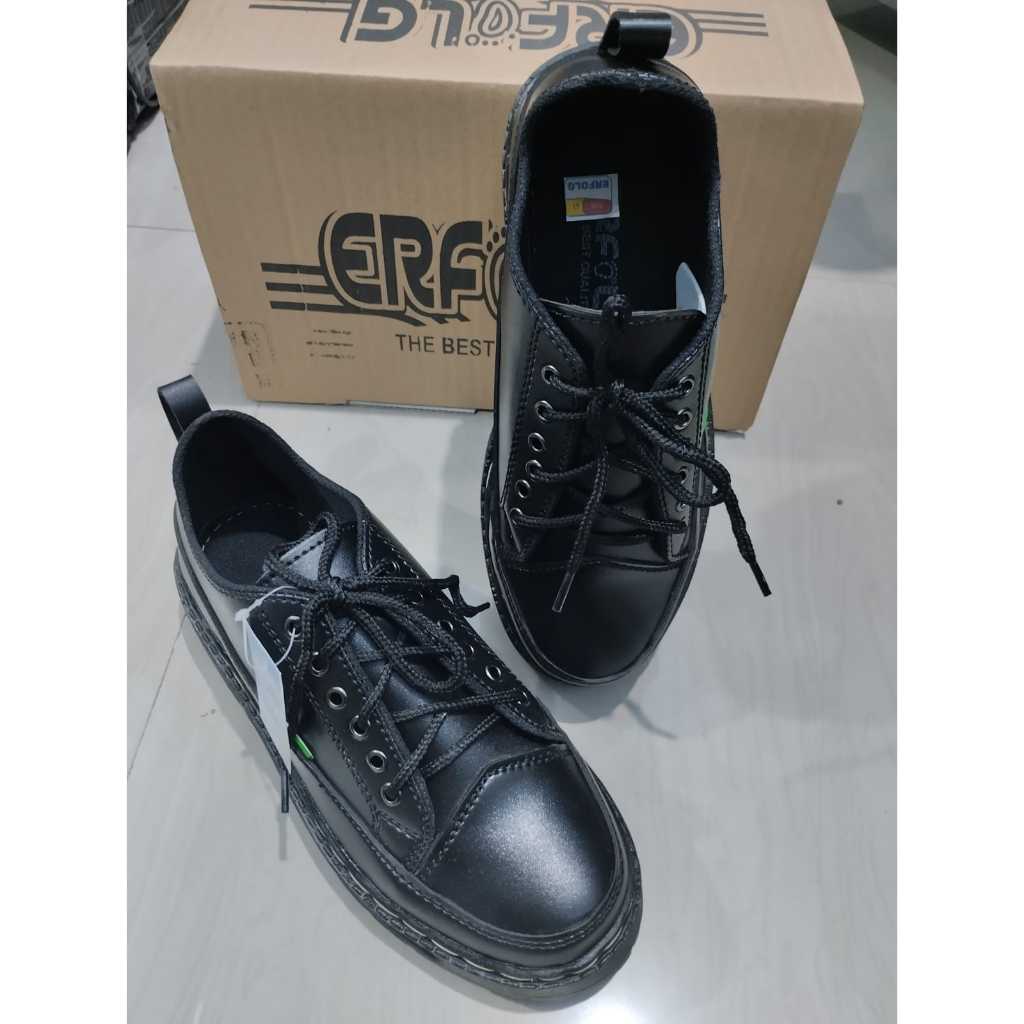 Erfolg Mens Casual Lace-Up Shoes สีดํา รหัส DK-02