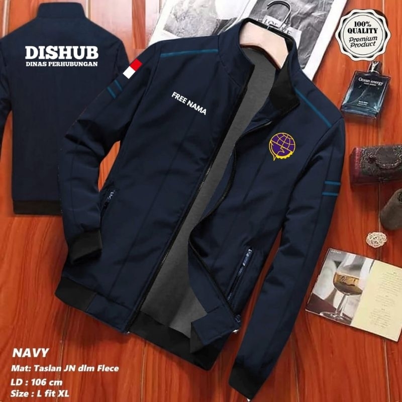 DISHUB JACKET ฟรีชื่อของ TRANSPORTATION SERVICE OUTDOOR WATERPROOF LATEST SCREEN PRINTING