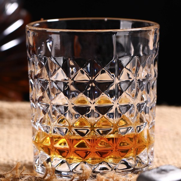 แก้ว Diamonds Whisky Crystal old Fashion Rock 300ml-DM303