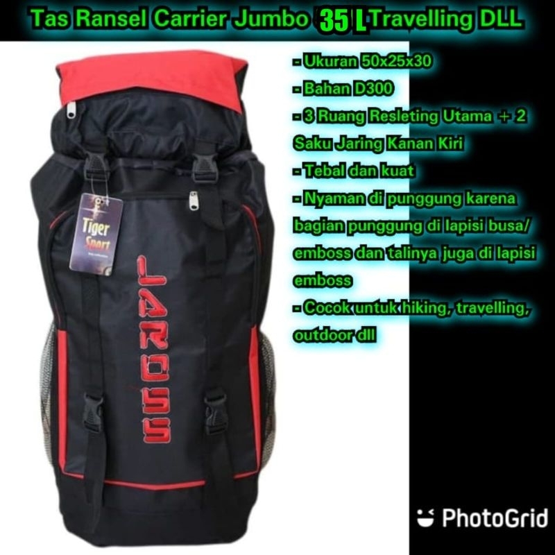 35L Backpack jumbo Backpack Homecoming Bag Travelling Carrier Bag ฯลฯ