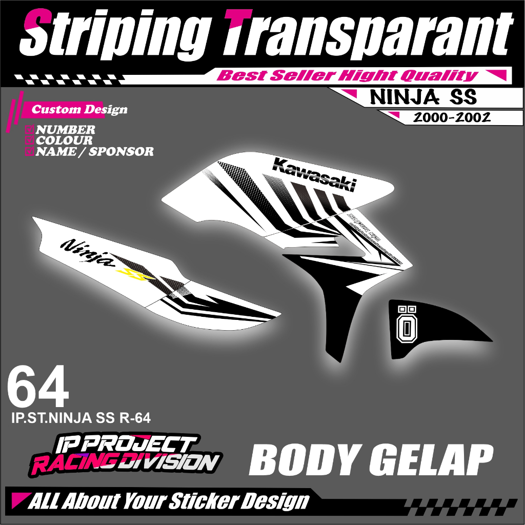 NINJA SS 2000 - 2002 สติ๊กเกอร์มอเตอร์ไซค์ KAWASAKI NINJA SS 2000 - 2002- สติ๊กเกอร์มอเตอร์ไซค์ LIST