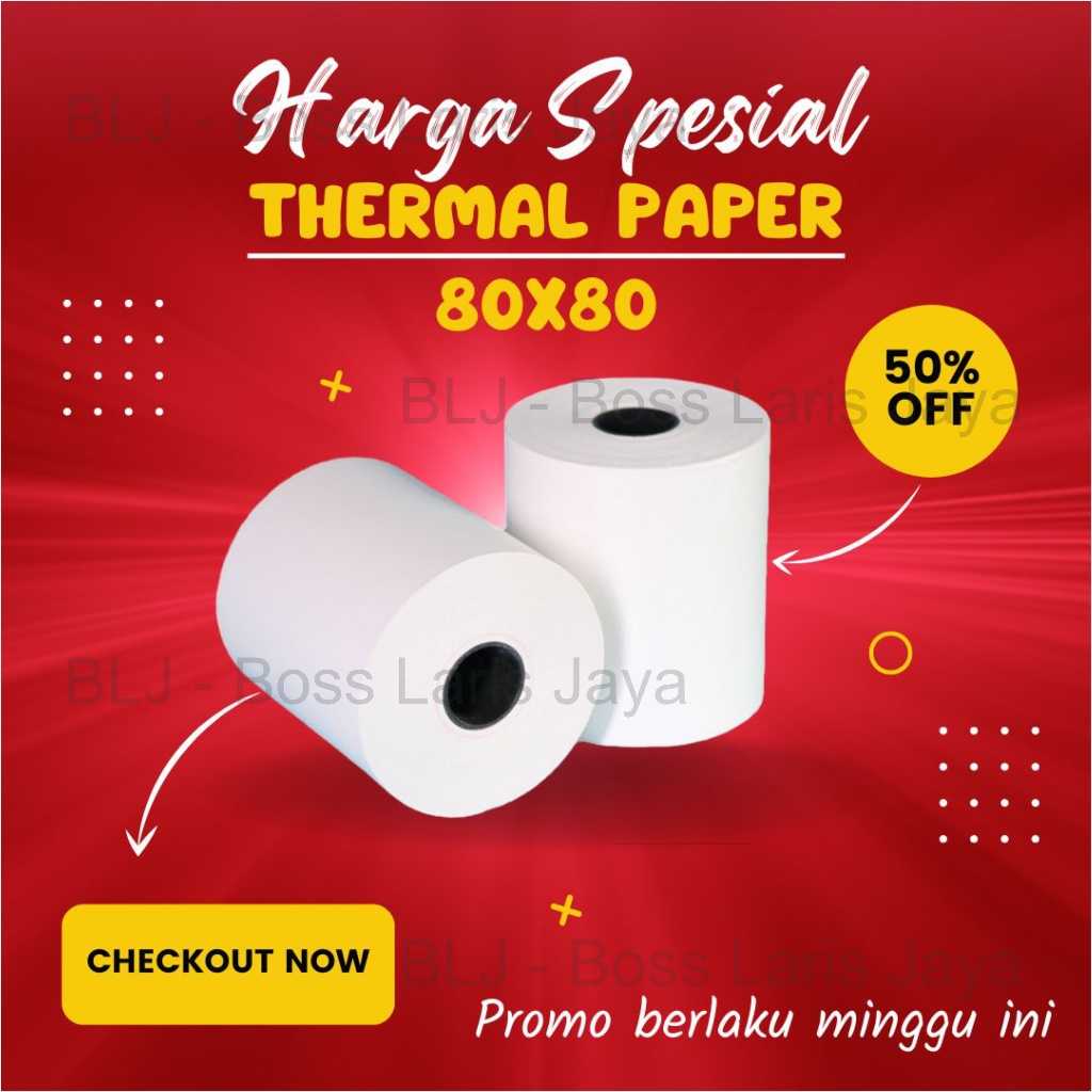 THERMAL PAPER CASH RECEIPT กระดาษม้วน THERMALT 80MM 80X80 THERMALT PRINTER 79 80 x 80x80MM