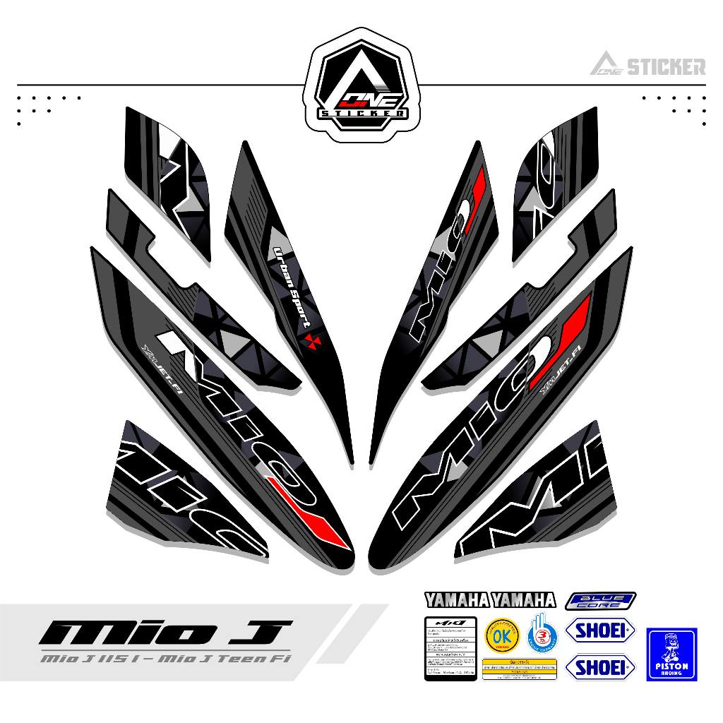 Striping YAMAHA MIO J 115i 2014 2015 MOTIF 1 / สติ๊กเกอร์ MIO J / สติ๊กเกอร์ / STRIPING MIO / MIO J 