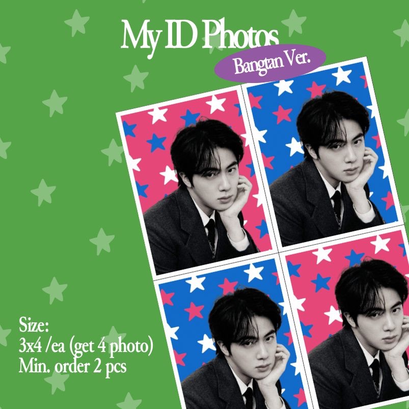 [M Min ORDER 2 ชิ้น] Id Photo Deco/Photocard BTS RM Jin Suga J-Hope Jimin V Jungkook เนื้อหา 6 สีดําสีขาว 2022 Edition/Foto Id Card Bangtan OT7 Unofficial