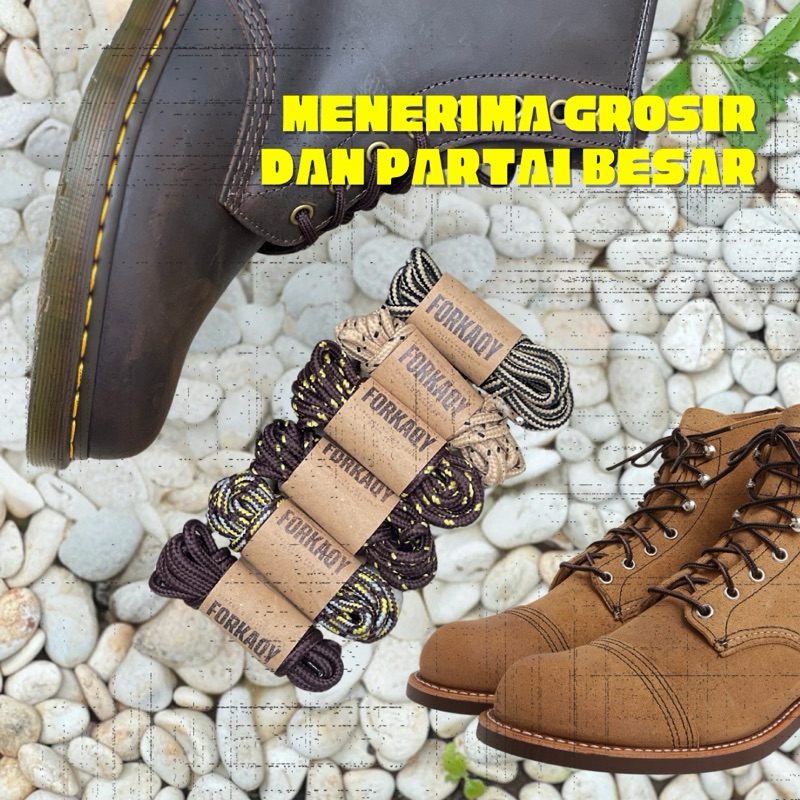 ดร. Martens Forgaqy Shoelace 140 cm - เชือกผูกรองเท้าทรงกลม 8 Hole 2 | ดร. Shoelace Martens 1460 Crazy Horse