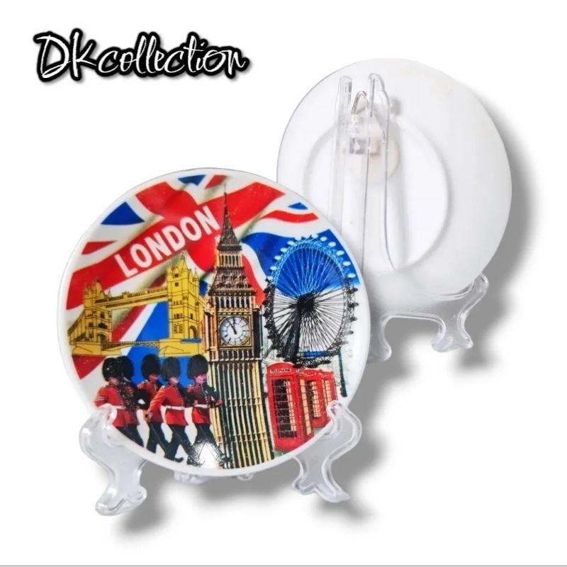 LONDON จอแสดงผล 10 ซม. ENGLAND PLATE จอแสดงผล LONDON WALL DECORATION SOUVENIR PARIS SOUVENIR