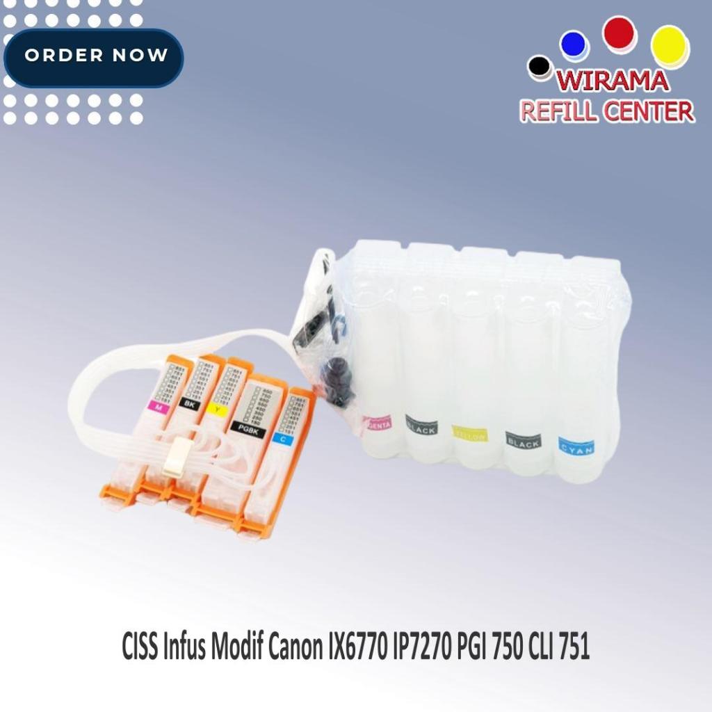 CISS Infusion Modification Canon IX6770 IP7270 PGI 750 CLI 751
