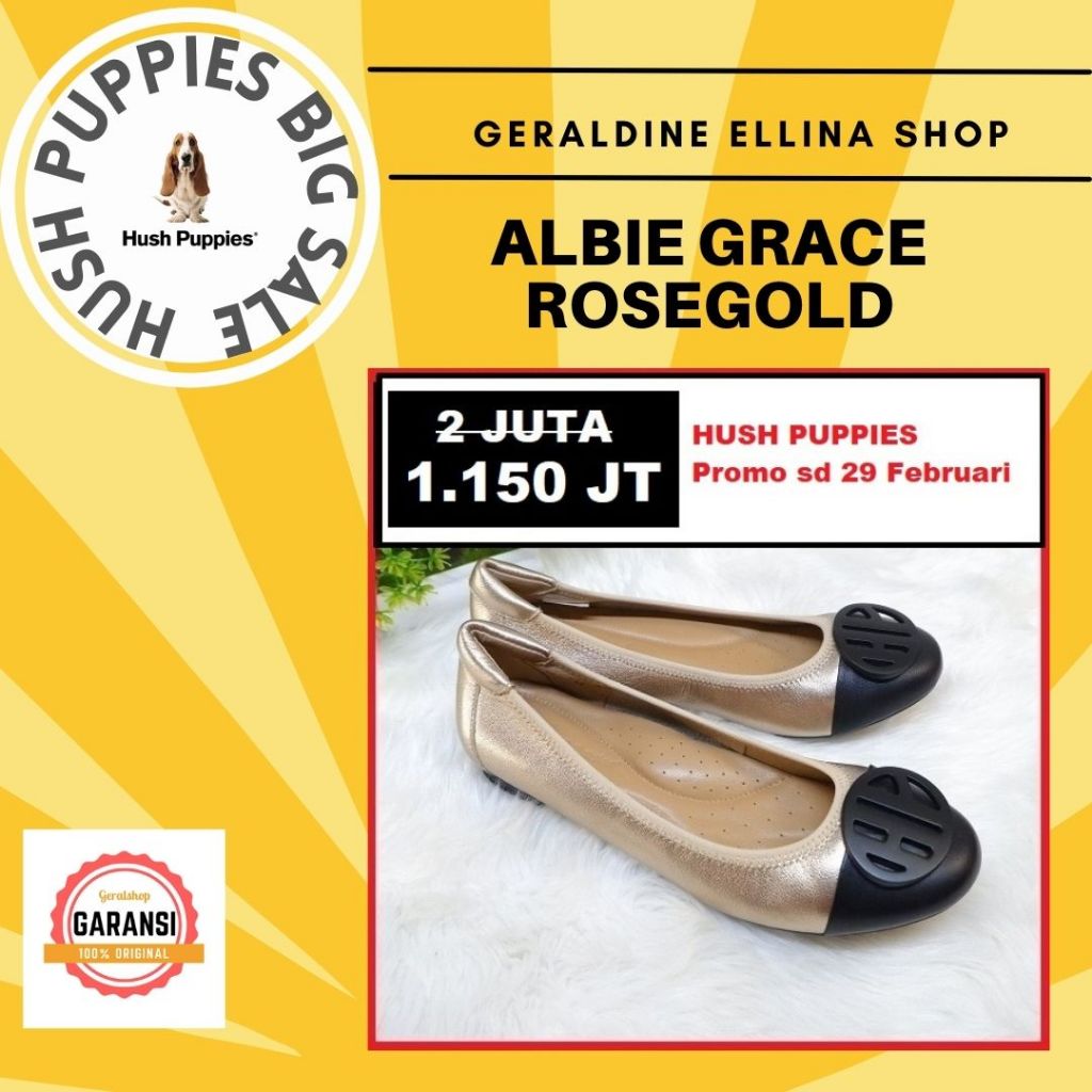 Albie GRACE Hush Puppies รองเท้าผู้หญิง ของแท้จากร้านค้า 100%
