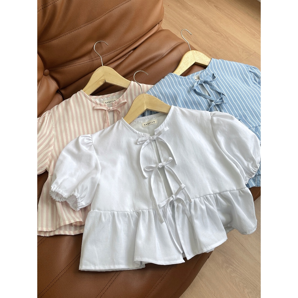 GWEN TOP - เสื้อเชิ้ตผู้หญิง - เสื้อเบลาส์เกาหลี - Coquette Top