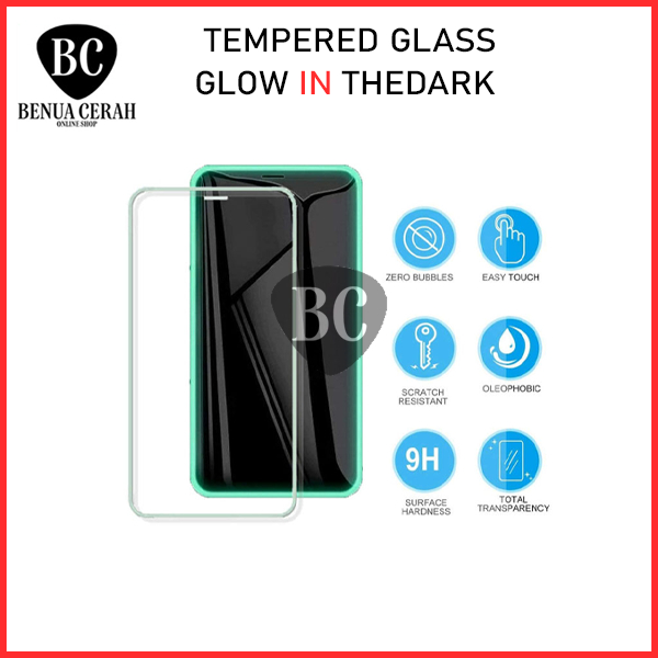TEMPERED GLASS GLOW IN THE DARK SAMSUNG A14 A13 A13 5G A12 A11 M12 M11 A7 2018 A8 PLUS A6 PLUS J4 PL
