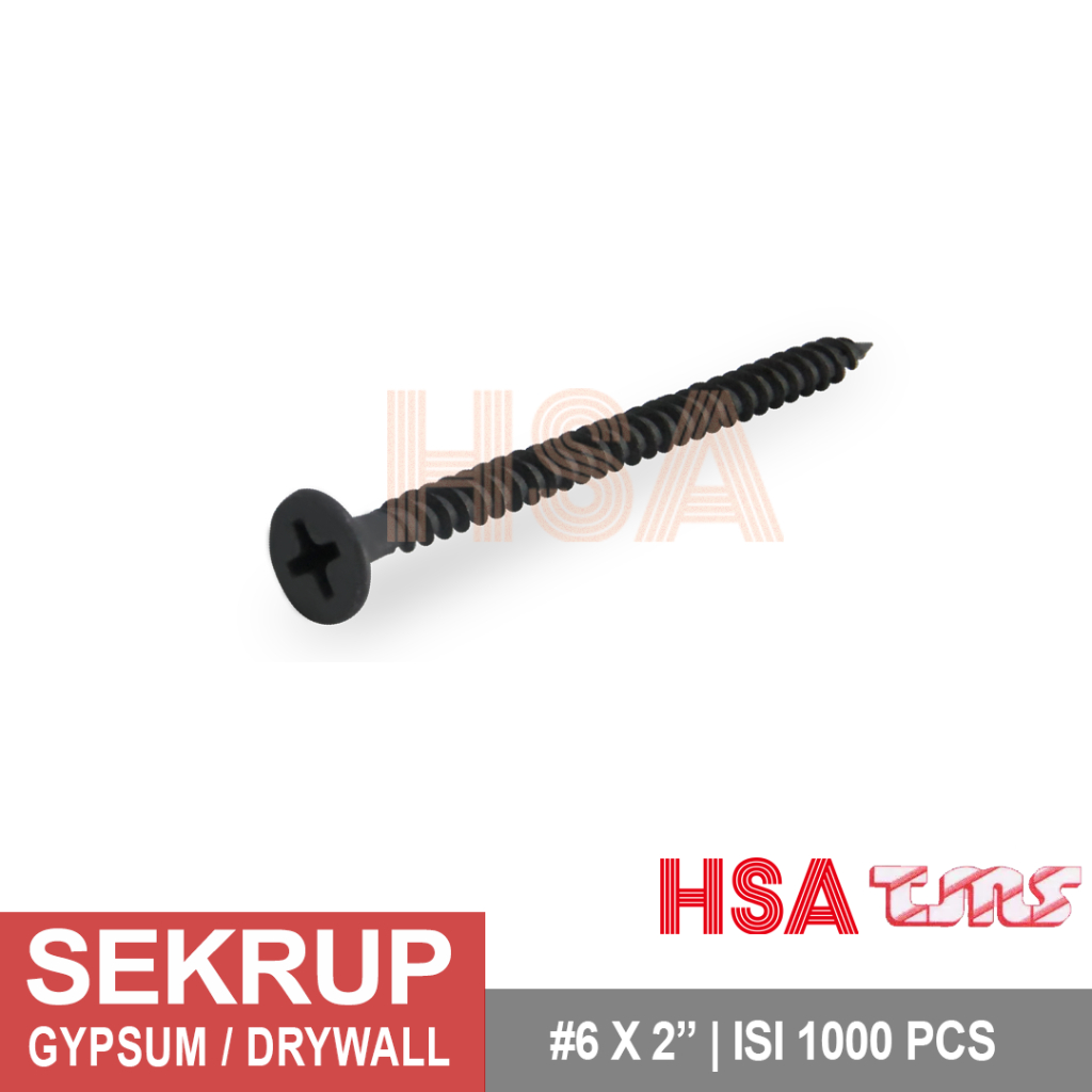 GYPSUM SCREW / DRYWALL SCREW FIX TMS 6 X 2 | คอนเทนติส 1000/KTK