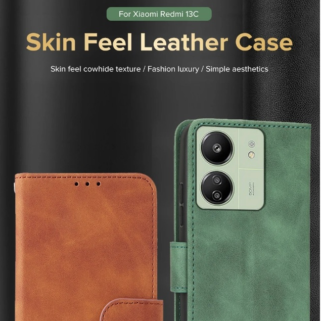 Poco C65 / Redmi 13C FLIP COVER ซองหนังหนังสือกระเป๋าสตางค์ Redmi 13C - Poco C65