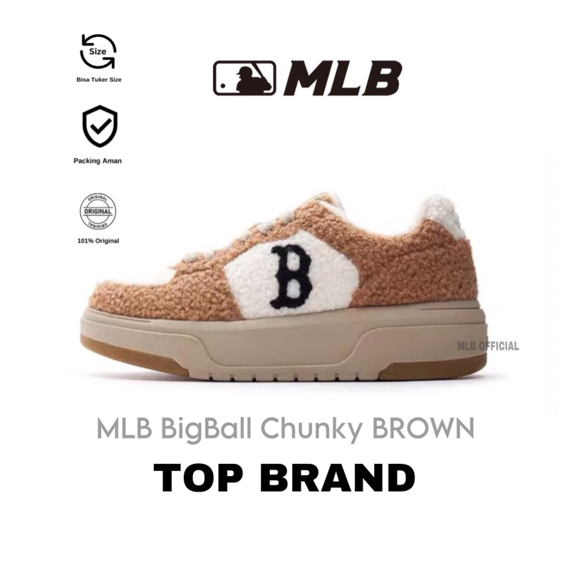 รองเท้าผ้าใบ MLB Fleece Boston Brown MLB ของแท้