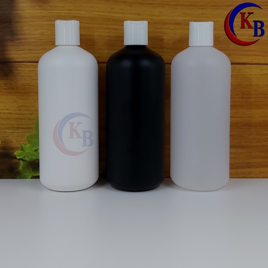 คอขวดกดสีขาว 500 มล. ขวดพลาสติก HDPE SLIM