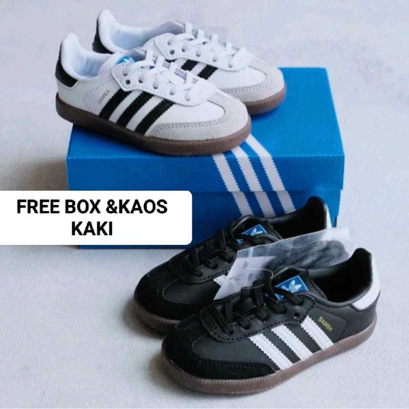 Putih HITAM รองเท้าผ้าใบ Adidas Samba Kids | ไซส์ 31-40 / สีดําสีขาว / ไม่จํากัดเพศ รองเท้าผ้าใบโรงเ