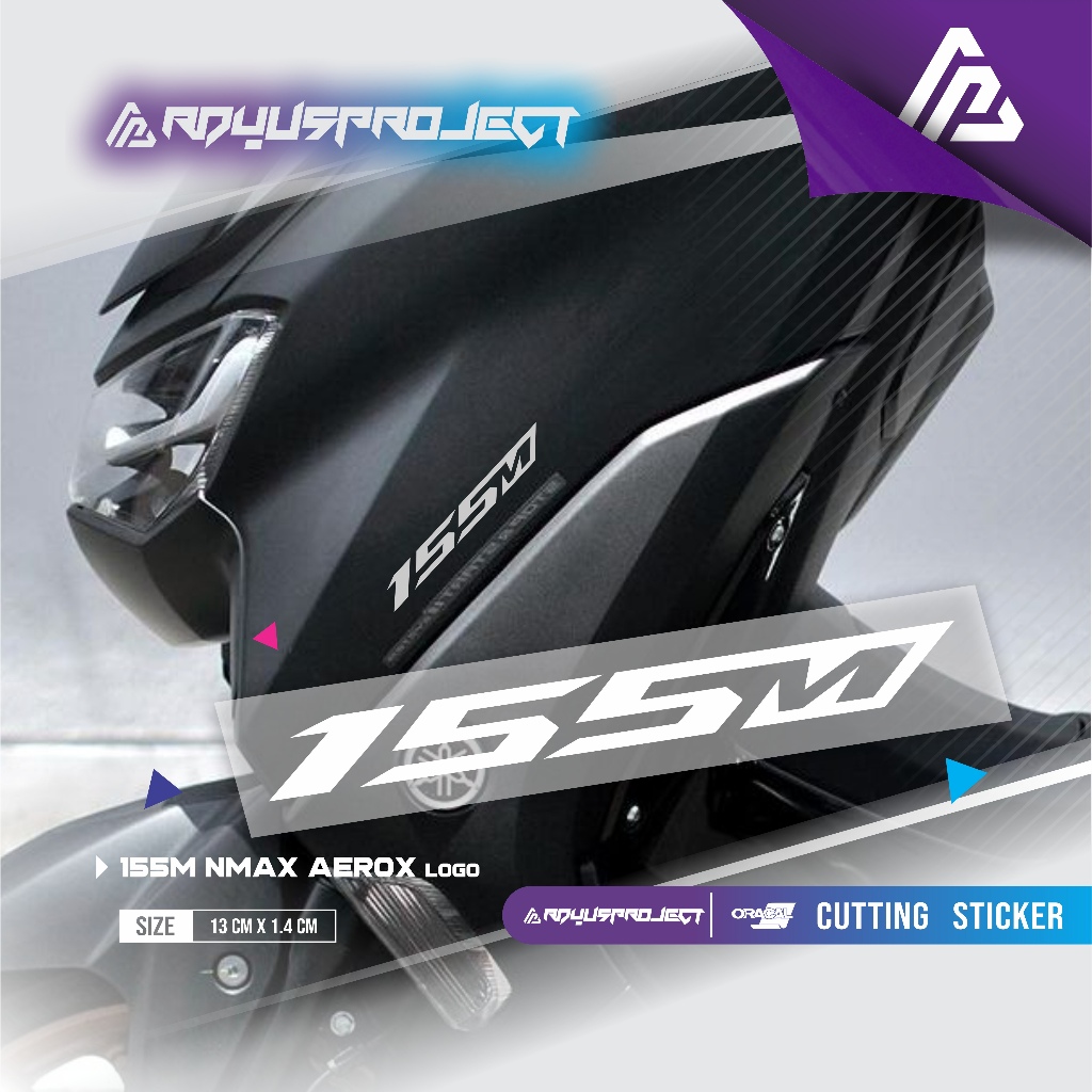 155 155 155M สติ๊กเกอร์โลโก้ Nmax Aerox Nx | โลโก้ 155 155M Nmax Aerox Nx สติ๊กเกอร์ตัด