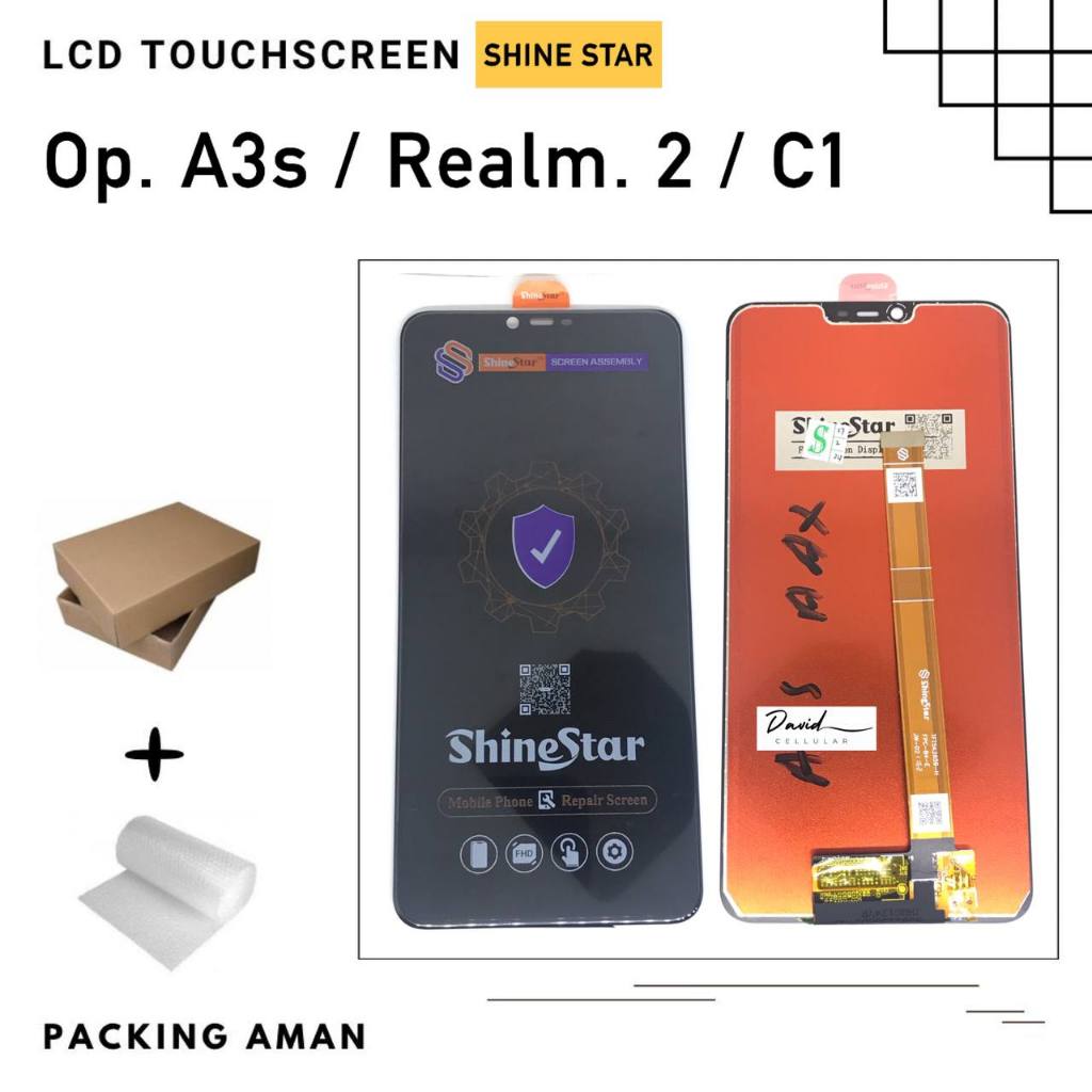 [Shine Star] หน้าจอสัมผัส LCD สําหรับ OPPO A3S REALME 2 REALME C1